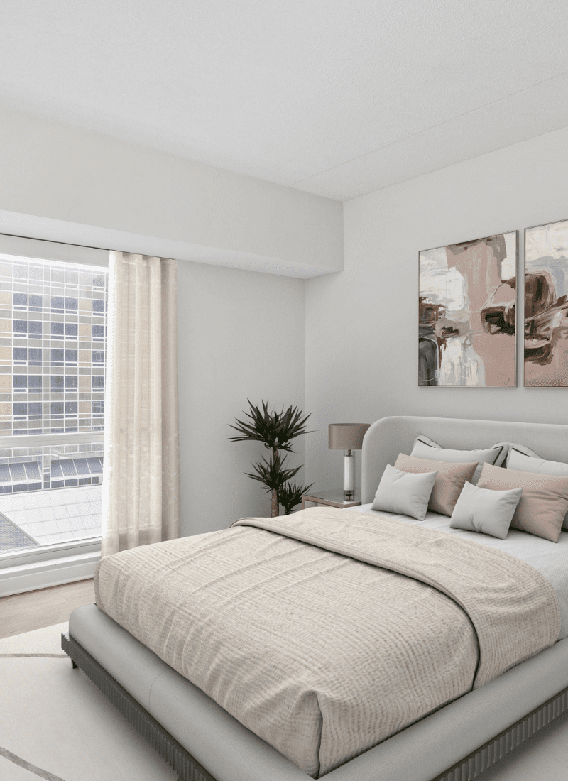 Lavish Bedroom Apartments with Bed and Window